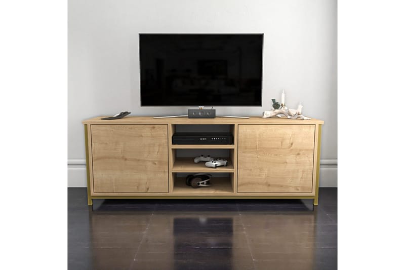 Andifli Tv-bänk 140x50,8 cm - Guld - Möbler - Tv möbel & mediamöbel - TV bänk & mediabänk