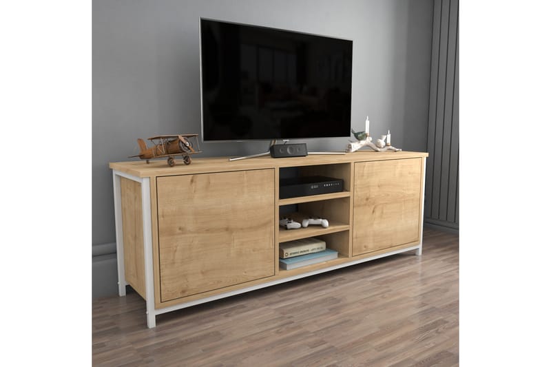 Andifli Tv-bänk 140x50,8 cm - Vit - Möbler - Tv möbel & mediamöbel - TV bänk & mediabänk