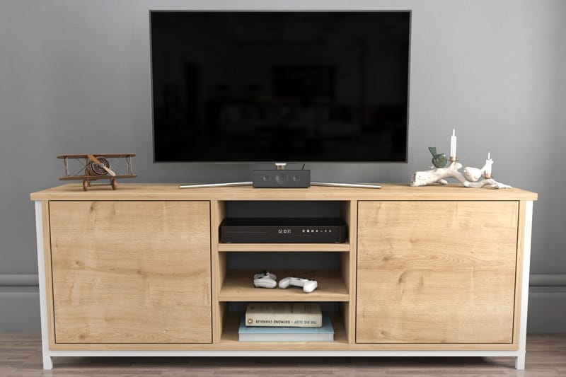 Andifli Tv-bänk 140x50,8 cm - Vit - Möbler - Tv möbel & mediamöbel - TV bänk & mediabänk