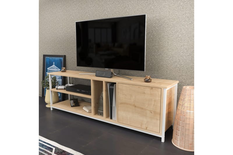 Andifli Tv-bänk 140x50,8 cm - Vit - TV bänk & mediabänk