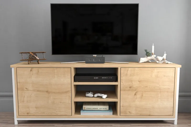 Andifli Tv-bänk 140x50,8 cm - Vit - Möbler - Tv möbel & mediamöbel - TV bänk & mediabänk