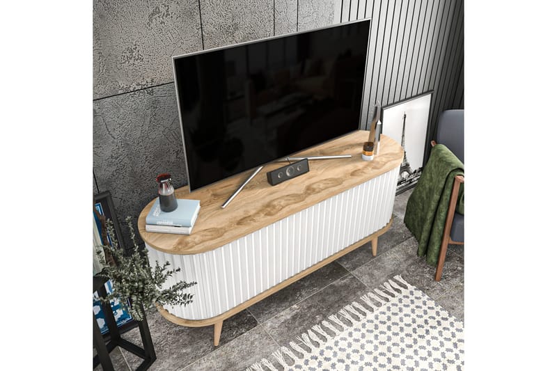 Andifli Tv-bänk 140x64 cm - Brun - Möbler - Tv möbel & mediamöbel - TV bänk & mediabänk