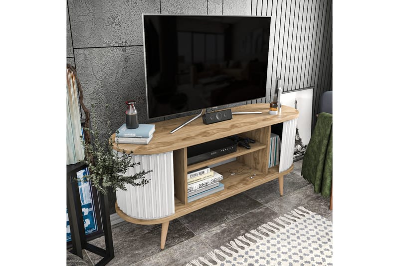 Andifli Tv-bänk 140x64 cm - Brun - Möbler - Tv möbel & mediamöbel - TV bänk & mediabänk