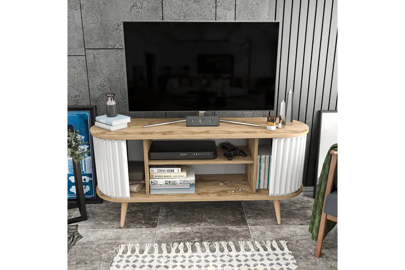 Andifli Tv-bänk 140x64 cm - Brun - Möbler - Tv möbel & mediamöbel - TV bänk & mediabänk