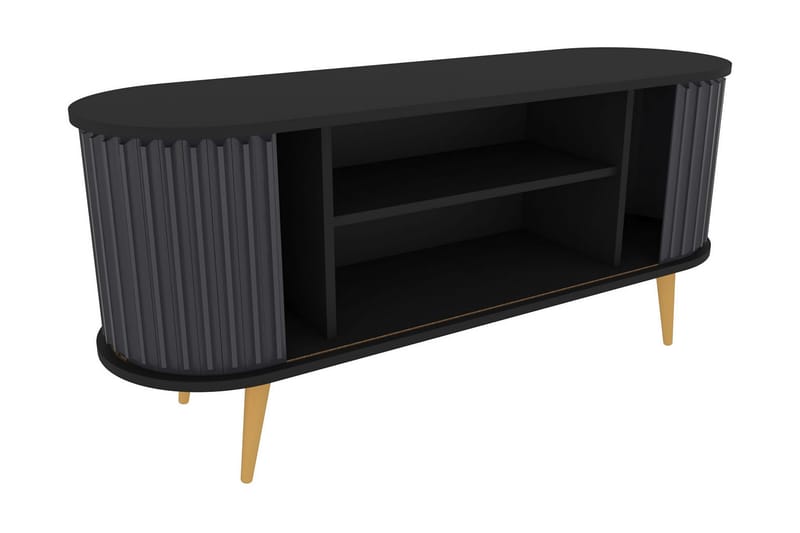 Andifli Tv-bänk 140x64 cm - Svart - Möbler - Tv möbel & mediamöbel - TV bänk & mediabänk