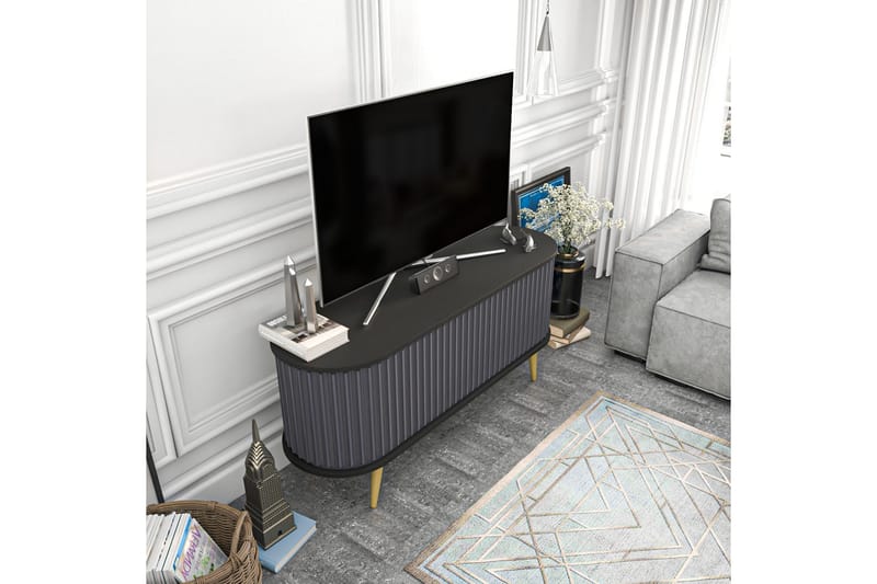 Andifli Tv-bänk 140x64 cm - Svart - Möbler - Tv möbel & mediamöbel - TV bänk & mediabänk