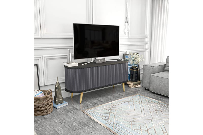 Andifli Tv-bänk 140x64 cm - Svart - Möbler - Tv möbel & mediamöbel - TV bänk & mediabänk