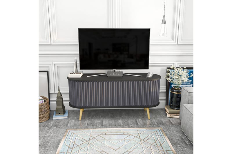 Andifli Tv-bänk 140x64 cm - Svart - Möbler - Tv möbel & mediamöbel - TV bänk & mediabänk