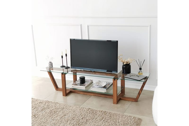Andifli Tv-bänk 158x35 cm - Brun - Möbler - Tv möbel & mediamöbel - TV bänk & mediabänk