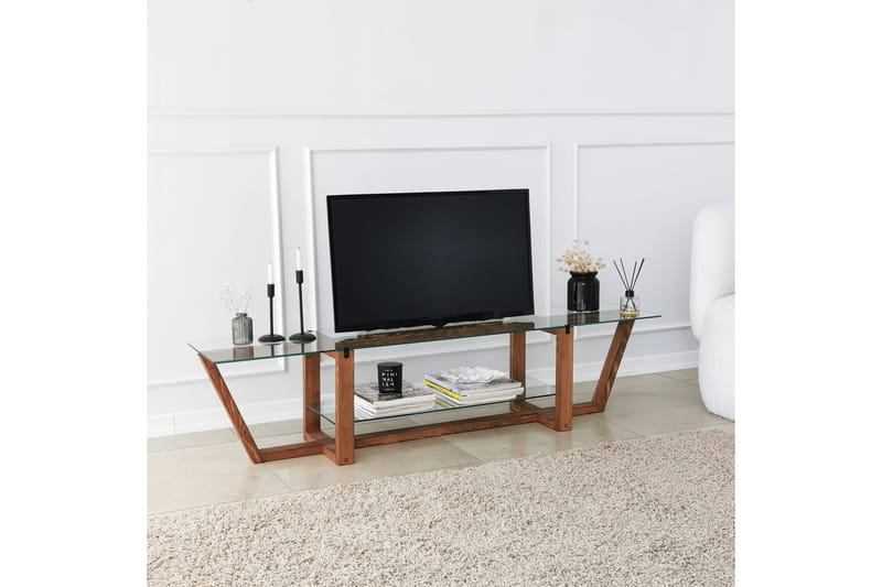 Andifli Tv-bänk 158x35 cm - Brun - TV bänk & mediabänk