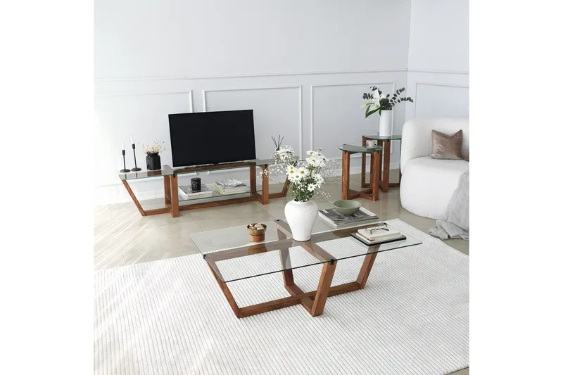 Andifli Tv-bänk 158x35 cm - Brun - Möbler - Tv möbel & mediamöbel - TV bänk & mediabänk