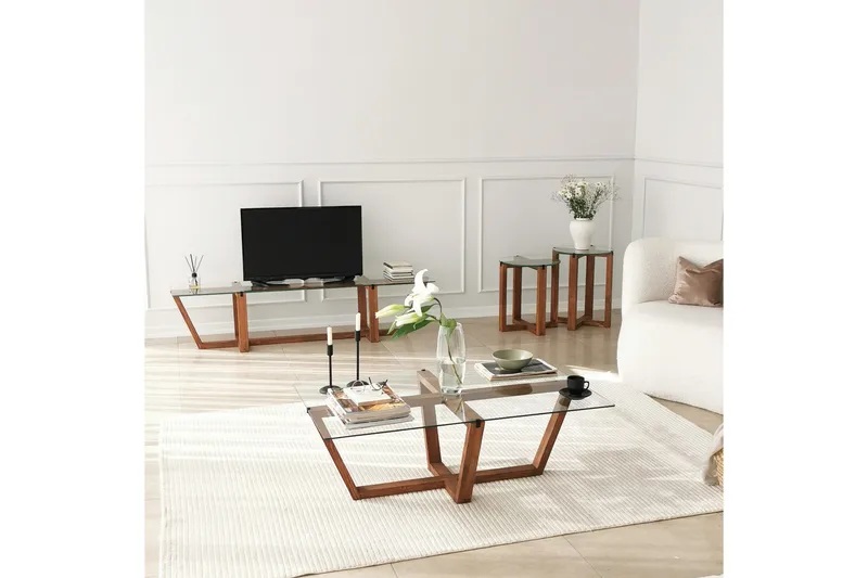 Andifli Tv-bänk 158x35 cm - Brun - Möbler - Tv möbel & mediamöbel - TV bänk & mediabänk