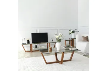 Andifli Tv-bänk 158x35 cm - Brun - Möbler - Tv möbel & mediamöbel - TV bänk & mediabänk