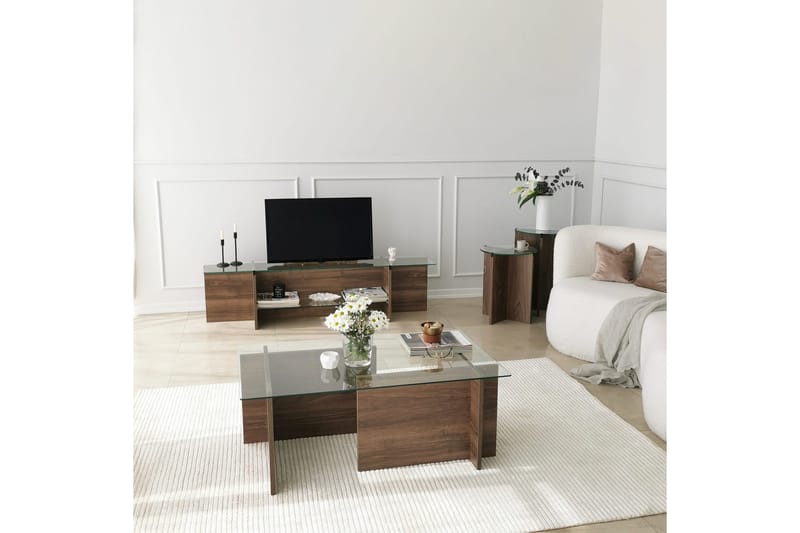 Andifli Tv-bänk 158x40 cm - Brun - Möbler - Tv möbel & mediamöbel - TV bänk & mediabänk