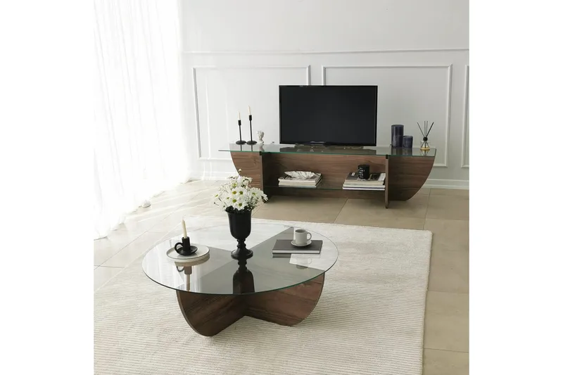 Andifli Tv-bänk 158x40 cm - Brun - Möbler - Tv möbel & mediamöbel - TV bänk & mediabänk