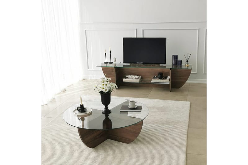 Andifli Tv-bänk 158x40 cm - Brun - Möbler - Tv möbel & mediamöbel - TV bänk & mediabänk