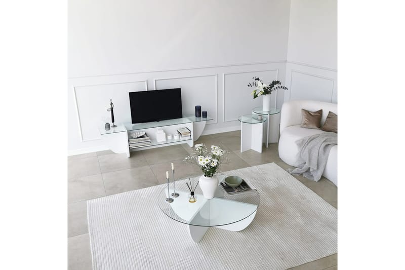 Andifli Tv-bänk 158x40 cm - Vit - Möbler - Tv möbel & mediamöbel - TV bänk & mediabänk