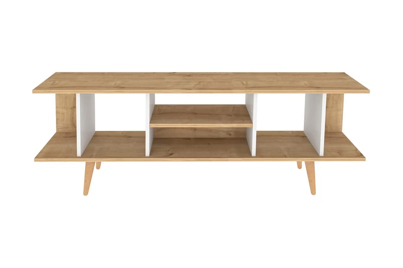 Andifli TV-bänk 160 cm med Förvaring i Trä med Plastben - Beige - Möbler - Tv möbel & mediamöbel - TV bänk & mediabänk