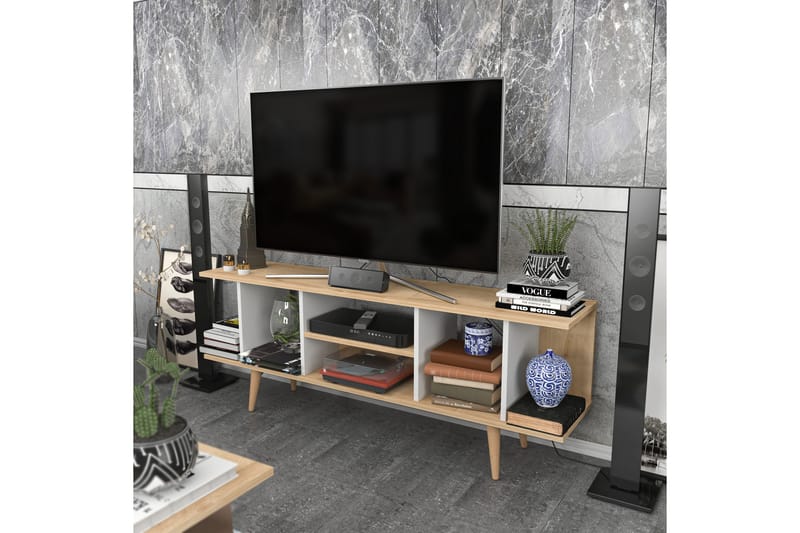Andifli Tv-bänk 160x38,6 cm - Blå - TV bänk & mediabänk