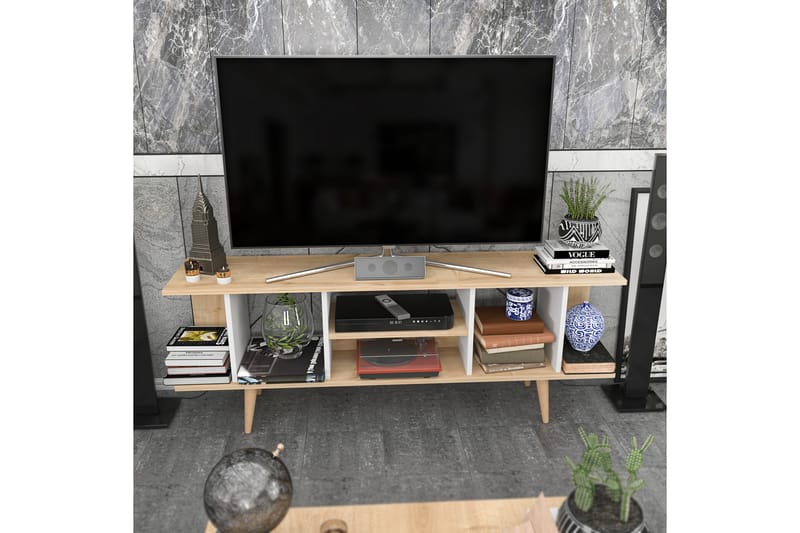 Andifli Tv-bänk 160x38,6 cm - Blå - TV bänk & mediabänk