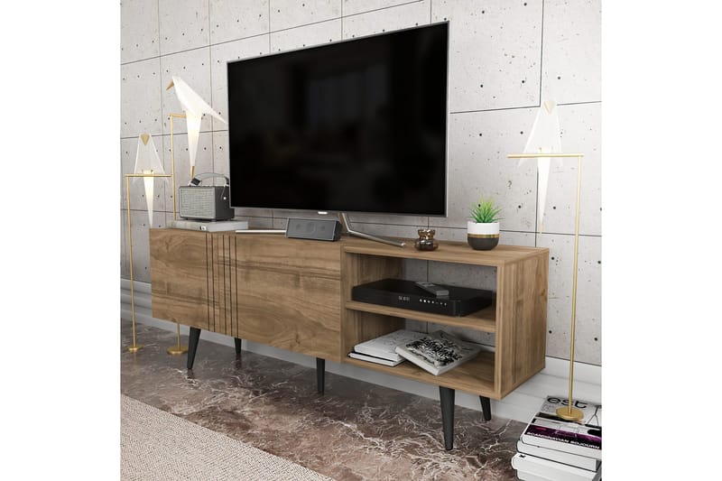 Andifli Tv-bänk 160x38,6 cm - Brun - Möbler - Tv möbel & mediamöbel - TV bänk & mediabänk