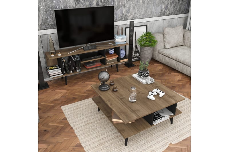 Andifli Tv-bänk 160x38,6 cm - Brun - Möbler - Tv möbel & mediamöbel - TV bänk & mediabänk