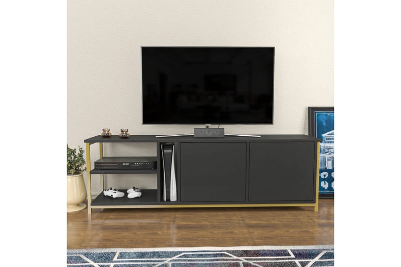 Andifli Tv-bänk 160x50,8 cm - Antracit - Möbler - Tv möbel & mediamöbel - TV bänk & mediabänk
