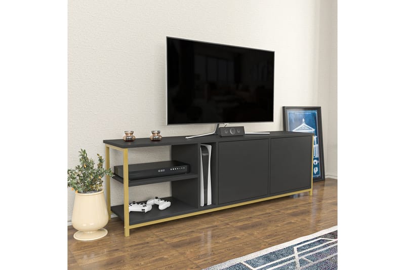 Andifli Tv-bänk 160x50,8 cm - Antracit - TV bänk & mediabänk
