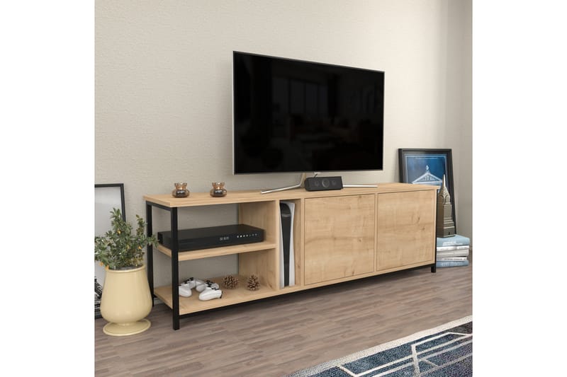 Andifli Tv-bänk 160x50,8 cm - Svart - TV bänk & mediabänk