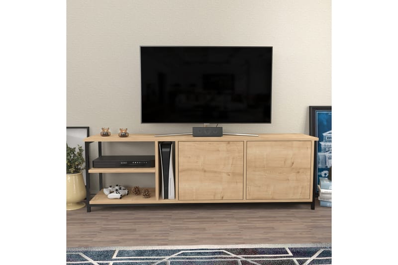 Andifli Tv-bänk 160x50,8 cm - Svart - TV bänk & mediabänk