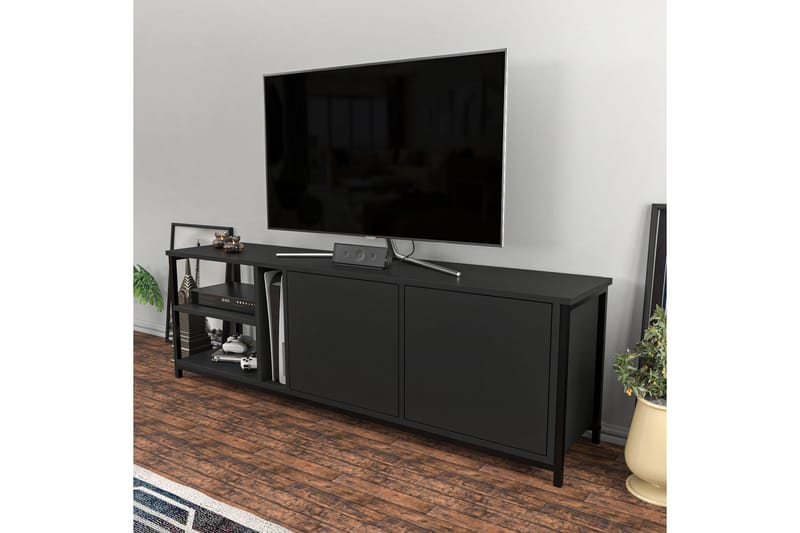 Andifli Tv-bänk 160x50,8 cm - Svart - Möbler - Tv möbel & mediamöbel - TV bänk & mediabänk