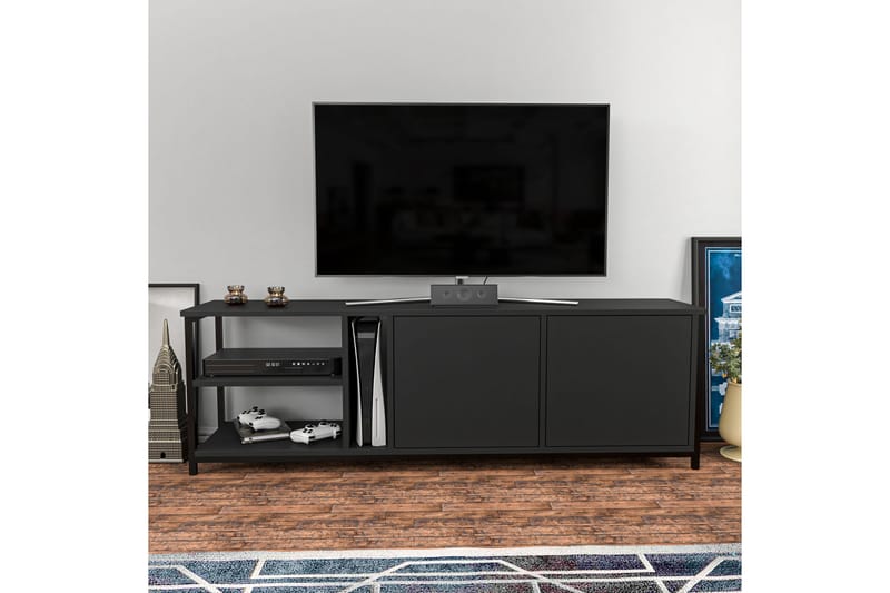 Andifli Tv-bänk 160x50,8 cm - Svart - Möbler - Tv möbel & mediamöbel - TV bänk & mediabänk