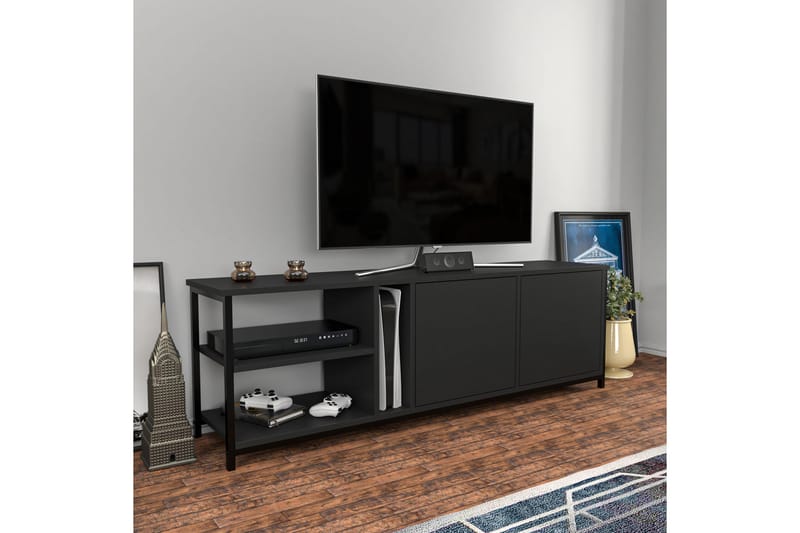 Andifli Tv-bänk 160x50,8 cm - Svart - Möbler - Tv möbel & mediamöbel - TV bänk & mediabänk