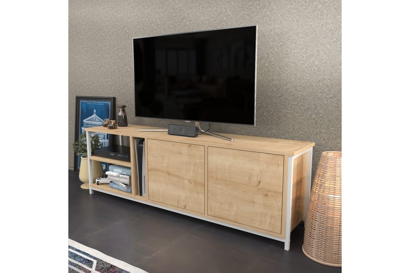 Andifli Tv-bänk 160x50,8 cm - Vit - TV bänk & mediabänk