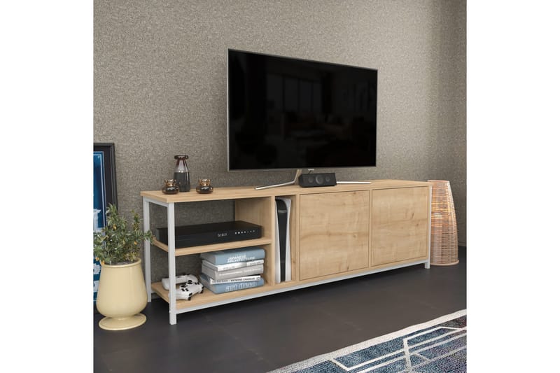 Andifli Tv-bänk 160x50,8 cm - Vit - Möbler - Tv möbel & mediamöbel - TV bänk & mediabänk