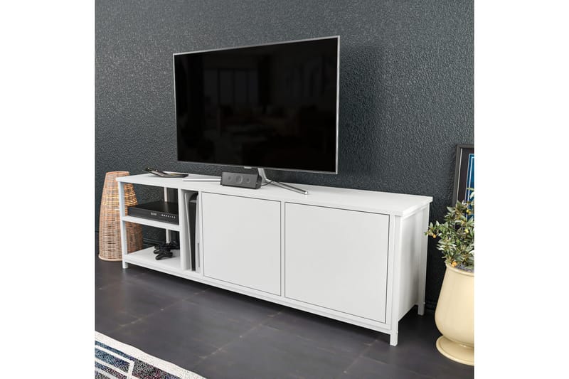 Andifli Tv-bänk 160x50,8 cm - Vit - TV bänk & mediabänk
