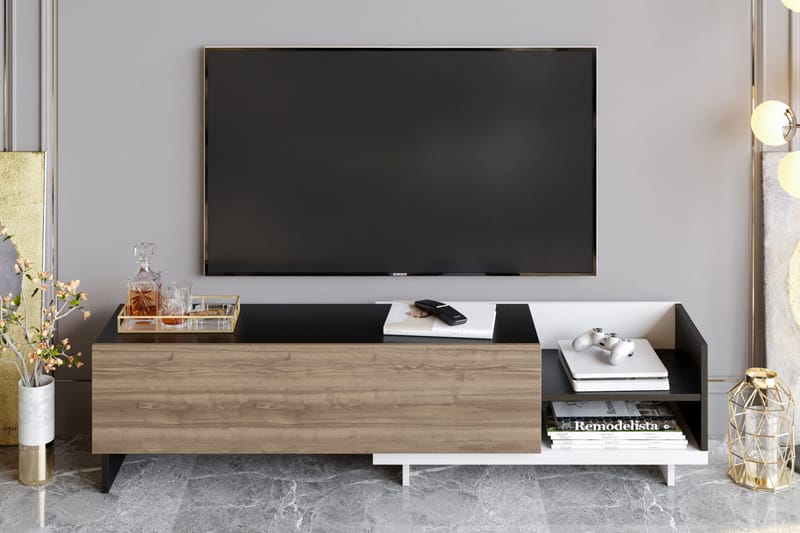 Andifli Tv-bänk 165x41 cm - Vit - Möbler - Tv möbel & mediamöbel - TV bänk & mediabänk