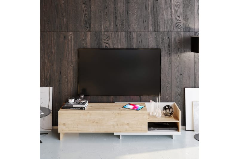 Andifli Tv-bänk 165x41 cm - Vit - Möbler - Tv möbel & mediamöbel - TV bänk & mediabänk