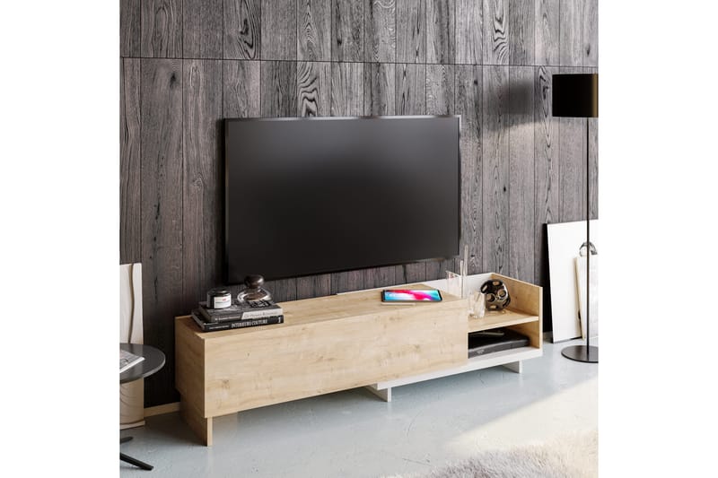Andifli Tv-bänk 165x41 cm - Vit - Möbler - Tv möbel & mediamöbel - TV bänk & mediabänk
