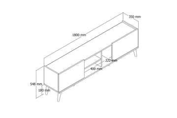 Andifli Tv-bänk 180x52 cm - Brun - Möbler - Tv möbel & mediamöbel - TV bänk & mediabänk