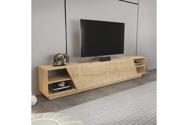 Andifli Tv-bänk 240x47,4 cm - Brun - TV bänk & mediabänk
