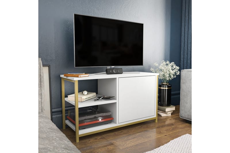 Andifli Tv-bänk 89,6x50,8 cm - Guld - Möbler - Tv möbel & mediamöbel - TV bänk & mediabänk