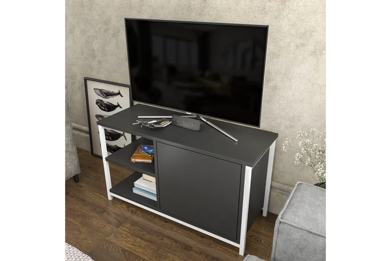 Andifli Tv-bänk 89,6x50,8 cm - Vit - Möbler - Tv möbel & mediamöbel - TV bänk & mediabänk