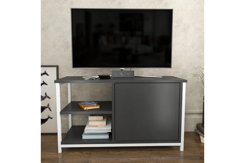 Andifli Tv-bänk 89,6x50,8 cm - Vit - Möbler - Tv möbel & mediamöbel - TV bänk & mediabänk