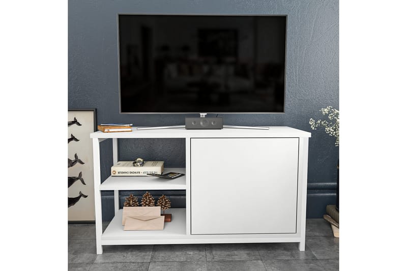 Andifli Tv-bänk 89,6x50,8 cm - Vit - Möbler - Tv möbel & mediamöbel - TV bänk & mediabänk
