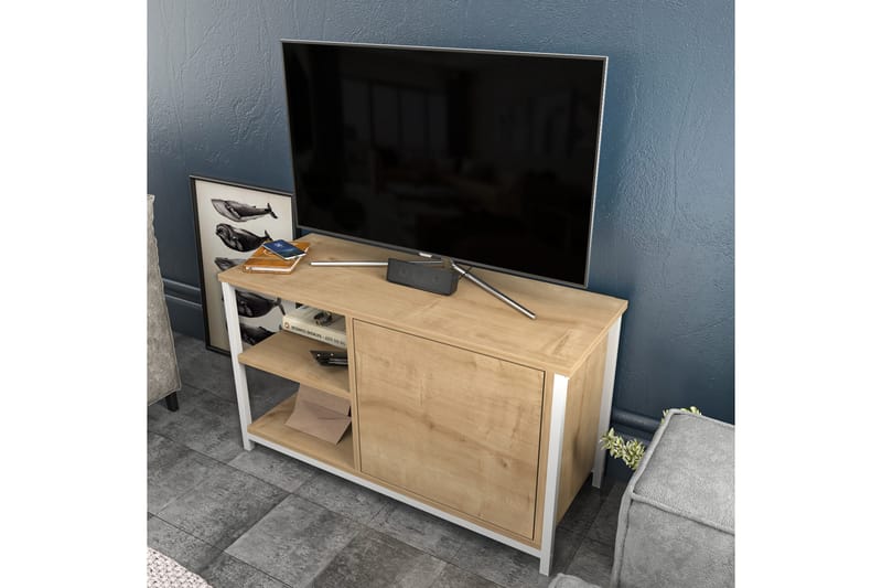 Andifli Tv-bänk 89,6x50,8 cm - Vit - Möbler - Tv möbel & mediamöbel - TV bänk & mediabänk