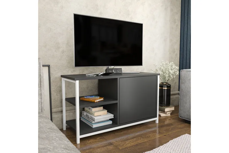 Andifli Tv-bänk 89,6x50,8 cm - Vit - Möbler - Tv möbel & mediamöbel - TV bänk & mediabänk