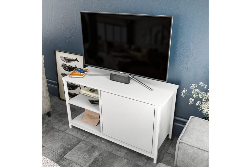 Andifli Tv-bänk 89,6x50,8 cm - Vit - Möbler - Tv möbel & mediamöbel - TV bänk & mediabänk