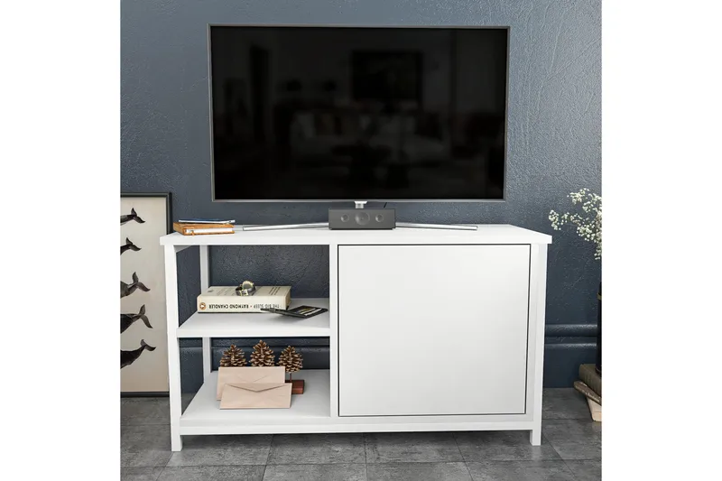 Andifli Tv-bänk 89,6x50,8 cm - Vit - Möbler - Tv möbel & mediamöbel - TV bänk & mediabänk