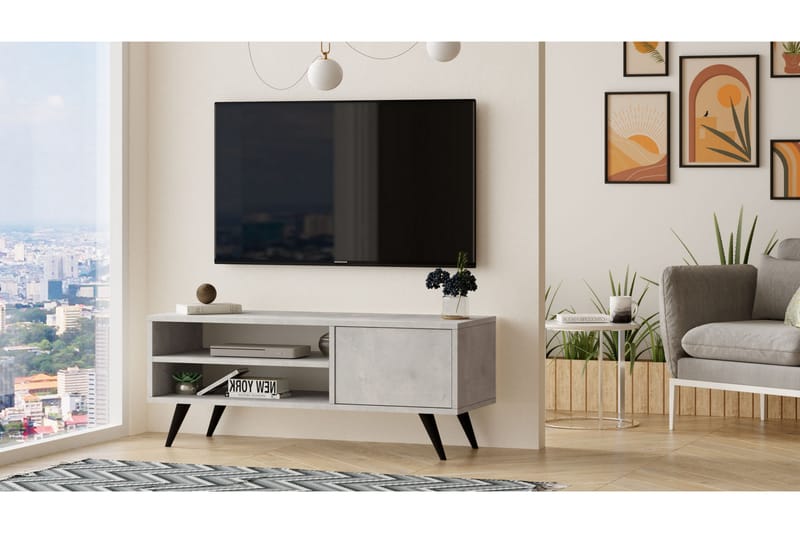 Aniza Tv-bänk 110 cm - Stengrå - TV bänk & mediabänk